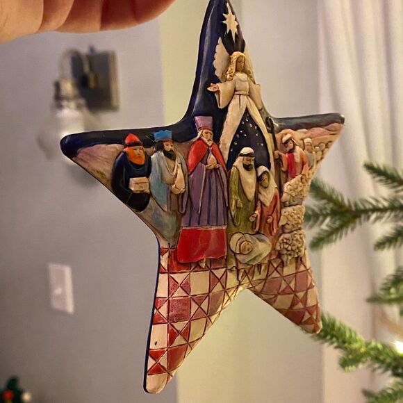 IOB Jim Shore Heartwood Creek Nativity Star Ornament 4010627, Christian Ornament - Picture 3 of 11